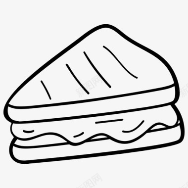 三明治面包点心图标图标