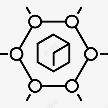 链式分子技术原子商品图标图标