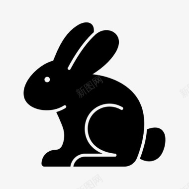 兔子动物秋天图标图标