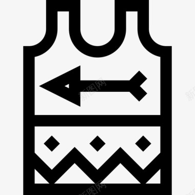 单打上帝8线性图标图标
