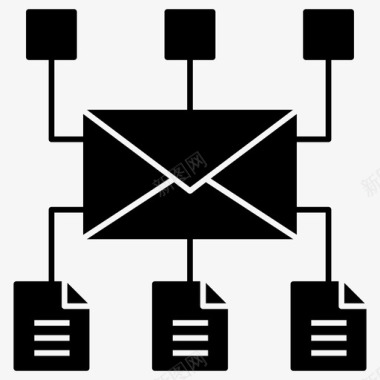 icon项目进度通信网络数据共享网络电子邮件通信图标图标