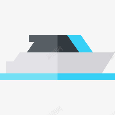 游艇车辆和运输工具4扁平图标图标