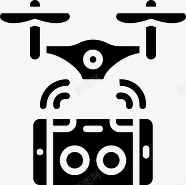 无人车无人机无人机技术6填充图标图标