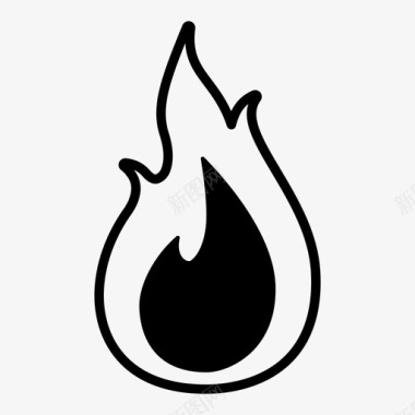 火烧烤炭罐图标图标