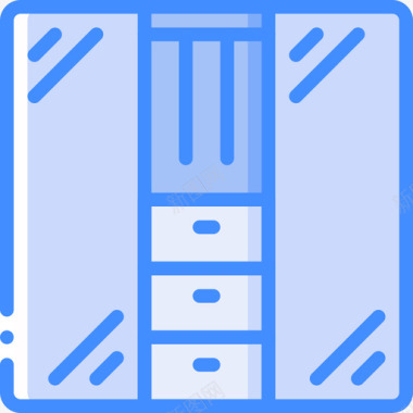 室内壁炉衣柜室内24蓝色图标图标
