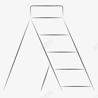 手绘结构梯子图标图标
