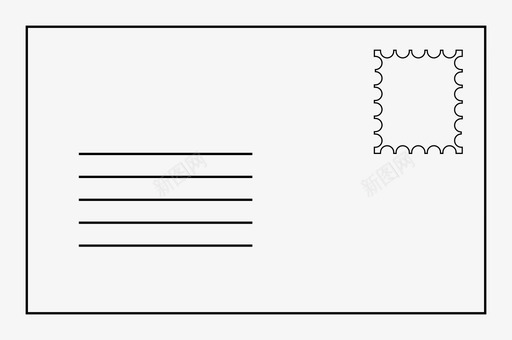 信封设计信件地址信封图标图标