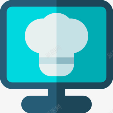 烹饪烹饪电视28平面图标图标
