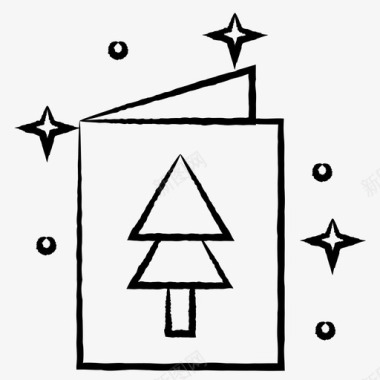 卡片圣诞卡星星图标图标