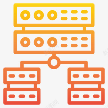图标数据库数据库网络和数据库2梯度图标图标