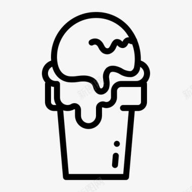 杯内冰淇淋凉拌蛋卷图标图标