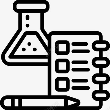 研究物质研究茎8线性图标图标