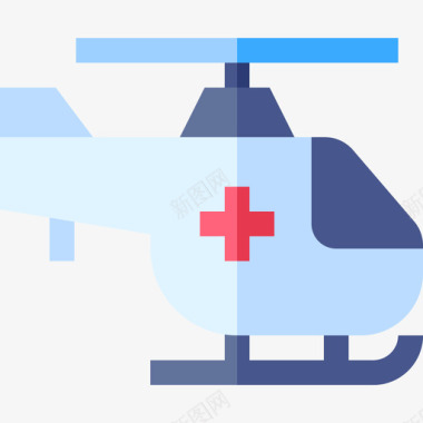 直升机矢量直升机医院59号平的图标图标