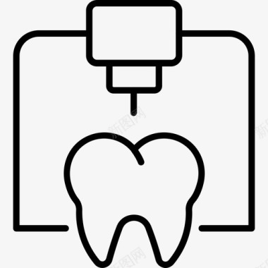 3d打印牙技术图标图标