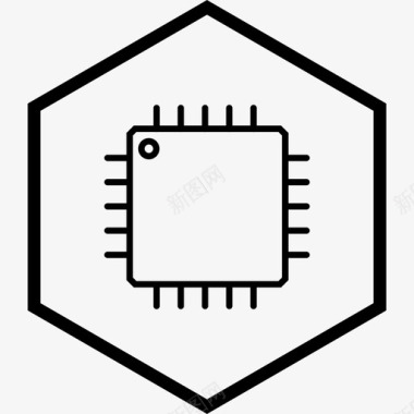 AI芯片处理器芯片cpu图标图标