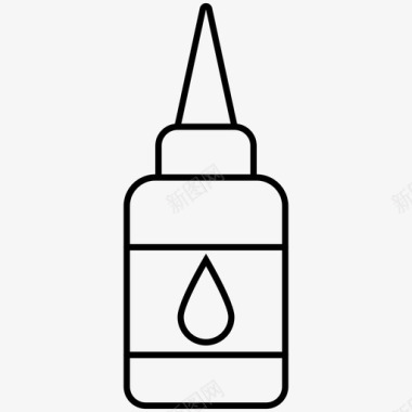 缝纫针胶水瓶子口香糖图标图标