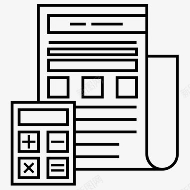一套刀叉统计报告会计报告分析图标图标