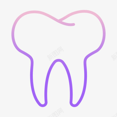 刷牙的牙齿牙齿牙齿38轮廓梯度图标图标