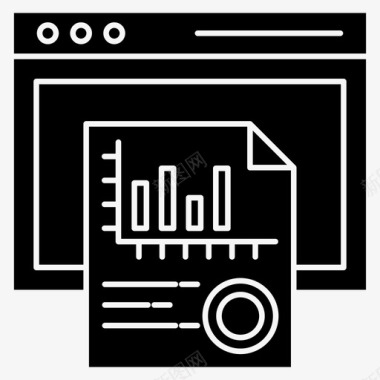 web报告增长分析信息图报告图标图标