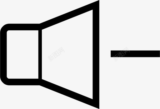 扬声器喇叭降低音量减号声音图标图标