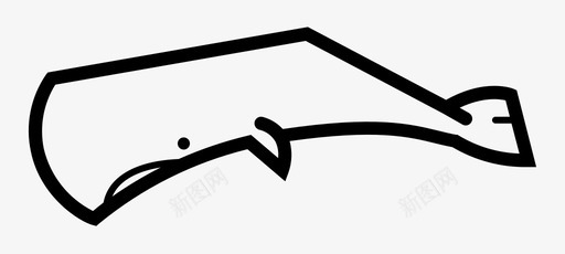 抹香鲸海海洋动物图标图标