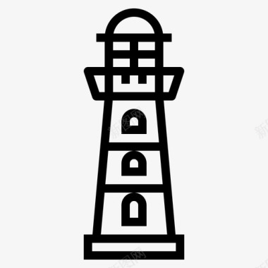灯塔建筑物信号图标图标