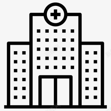 医疗元素医院大楼诊所医疗机构图标图标