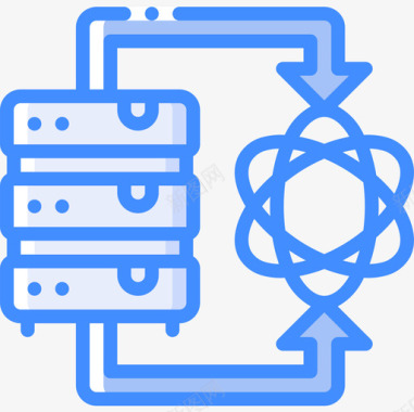 科学图标数据库数据科学14蓝色图标图标