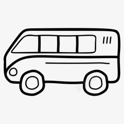 业务面包车公共汽车长途汽车交通工具图标高清图片