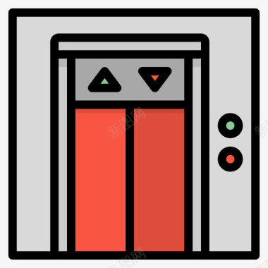 结构骨架电梯结构148线颜色图标图标
