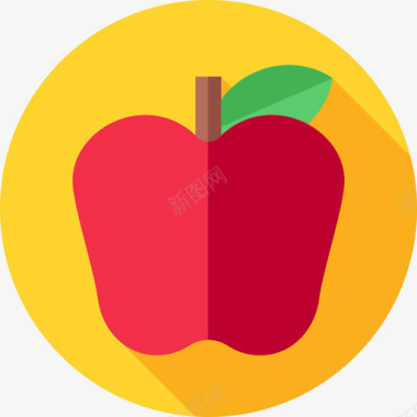 苹果水果和蔬菜37扁平图标图标