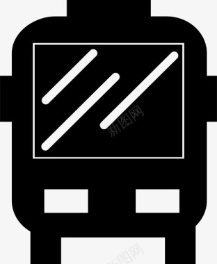 公共环境标识公共汽车交通工具旅行图标图标