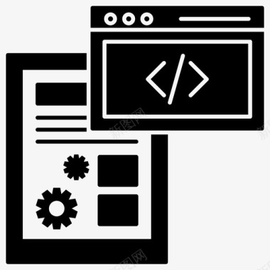 代码搜索web编码搜索数据分析查找代码图标图标
