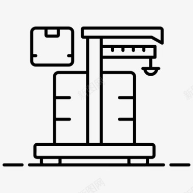 体重秤肥胖症秤称重机图标图标