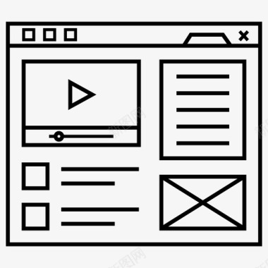 教练布局线框布局公司网站用户界面图标图标