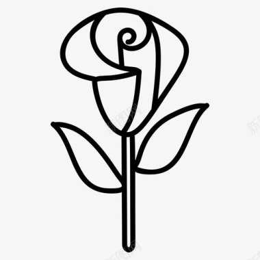 玫瑰花花园花图标图标