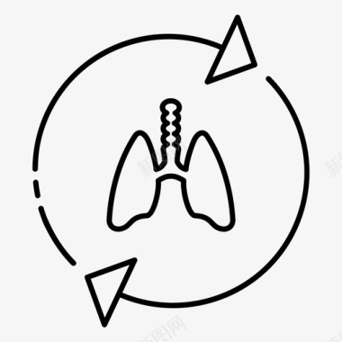 康复肺解剖医院图标图标