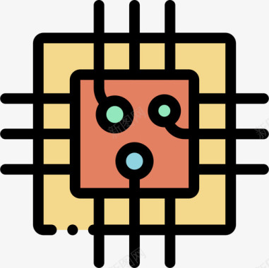 用户体验专区芯片用户体验12线性颜色图标图标