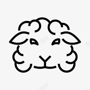 羊素材不剪羊头失眠图标图标