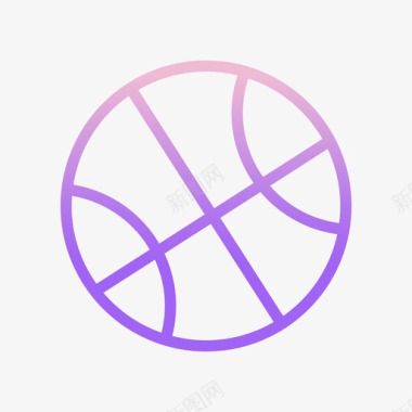 篮球宝贝117轮廓渐变图标图标