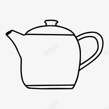 防漏壶嘴茶壶锅炉厨师图标图标