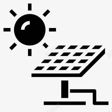 太阳能板太阳能太阳能板生态生物固体图标图标