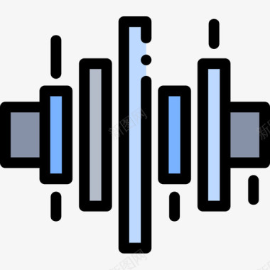 音乐类型声波音乐89线性颜色图标图标