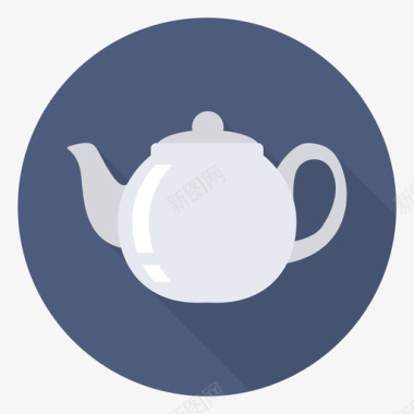 茶壶家用电器6圆形图标图标