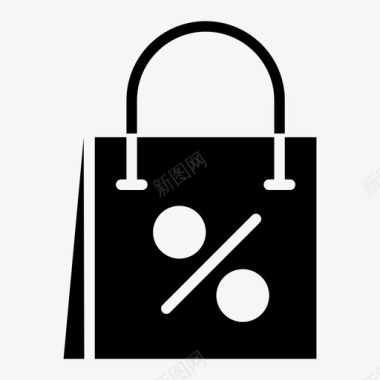 购物袋购买优惠券图标图标