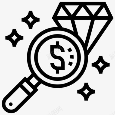 价值钻石投资图标图标