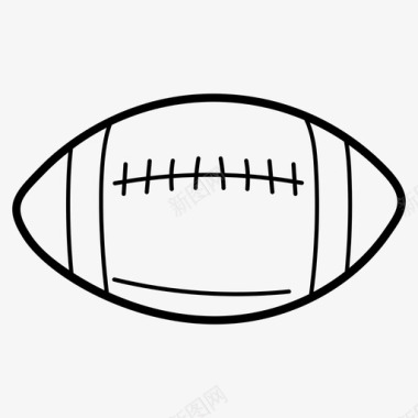 运动种类标志橄榄球美式橄榄球橄榄球设备图标图标