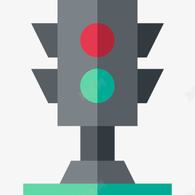 28号铁路平行红绿灯图标图标