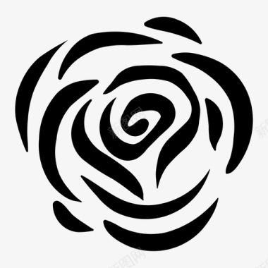 玫瑰花环保绿色图标图标