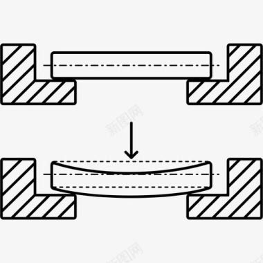 外部弯曲机械外部荷载图标图标
